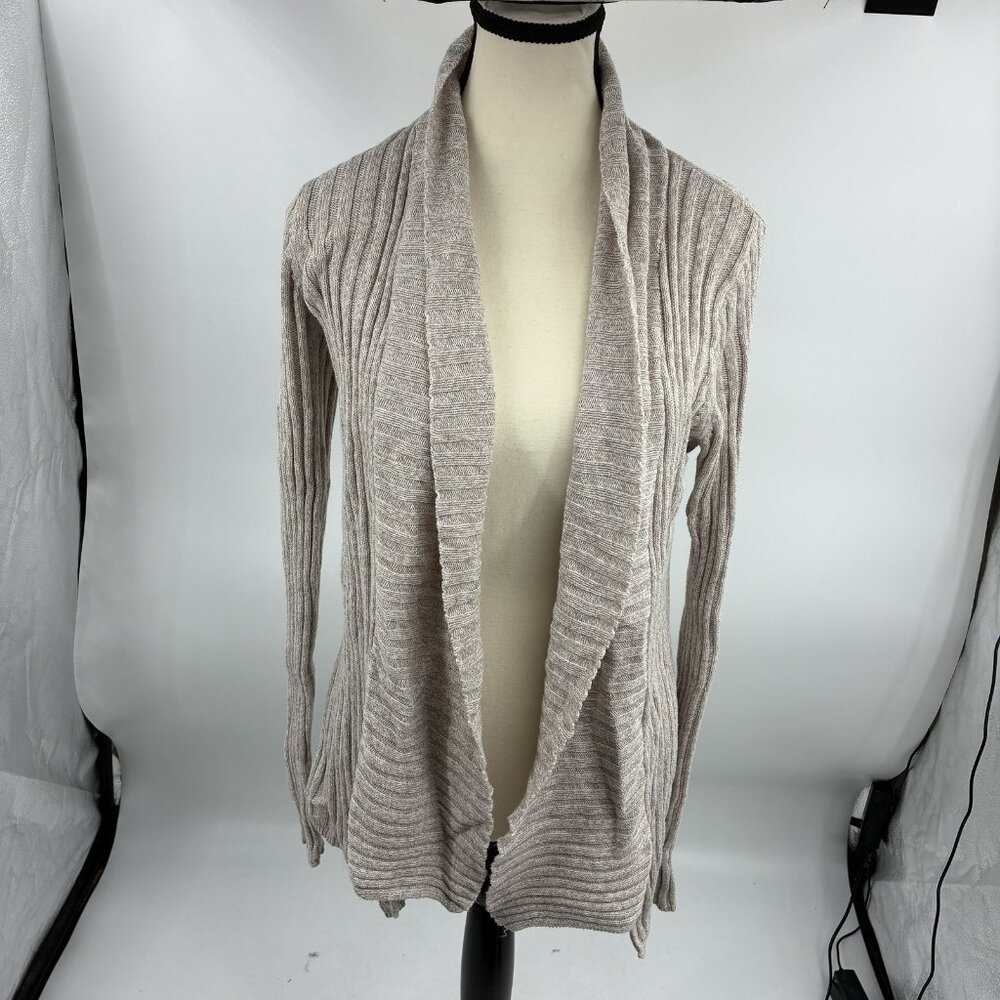 Express Women's Size M Ribbed Knit Open Front Shawl Collar Cardigan Sweater